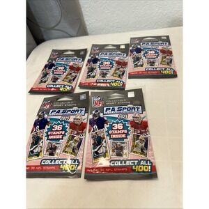 Lot Of 5 P.A. Sport 2025 NFL Series Collectible Sport Stamps 36‎ NFL Stamps NEW